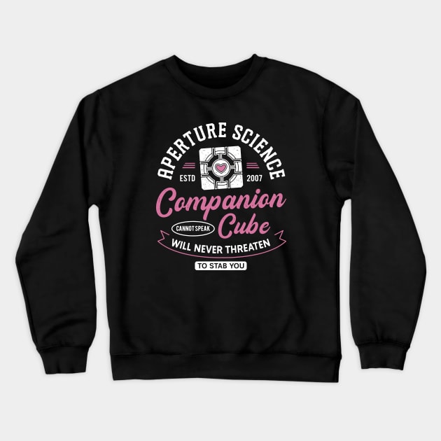 Companion Cube Crest Crewneck Sweatshirt by Lagelantee